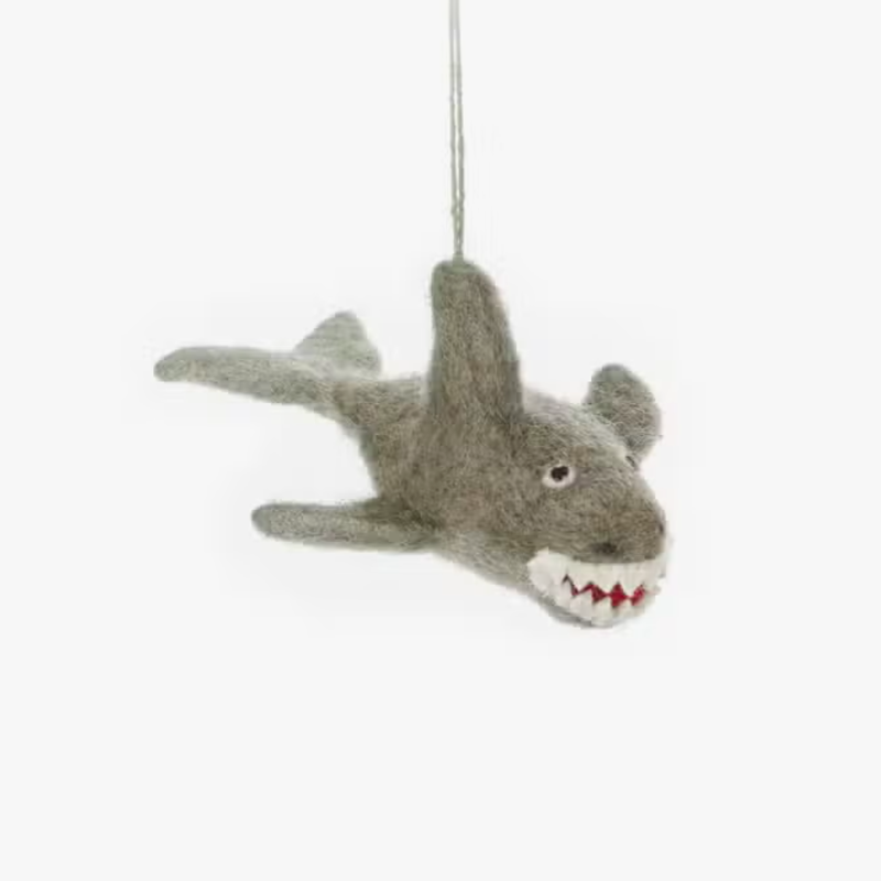 HANDMADE FELT MEGALADON SHARK HANGING DECORATION