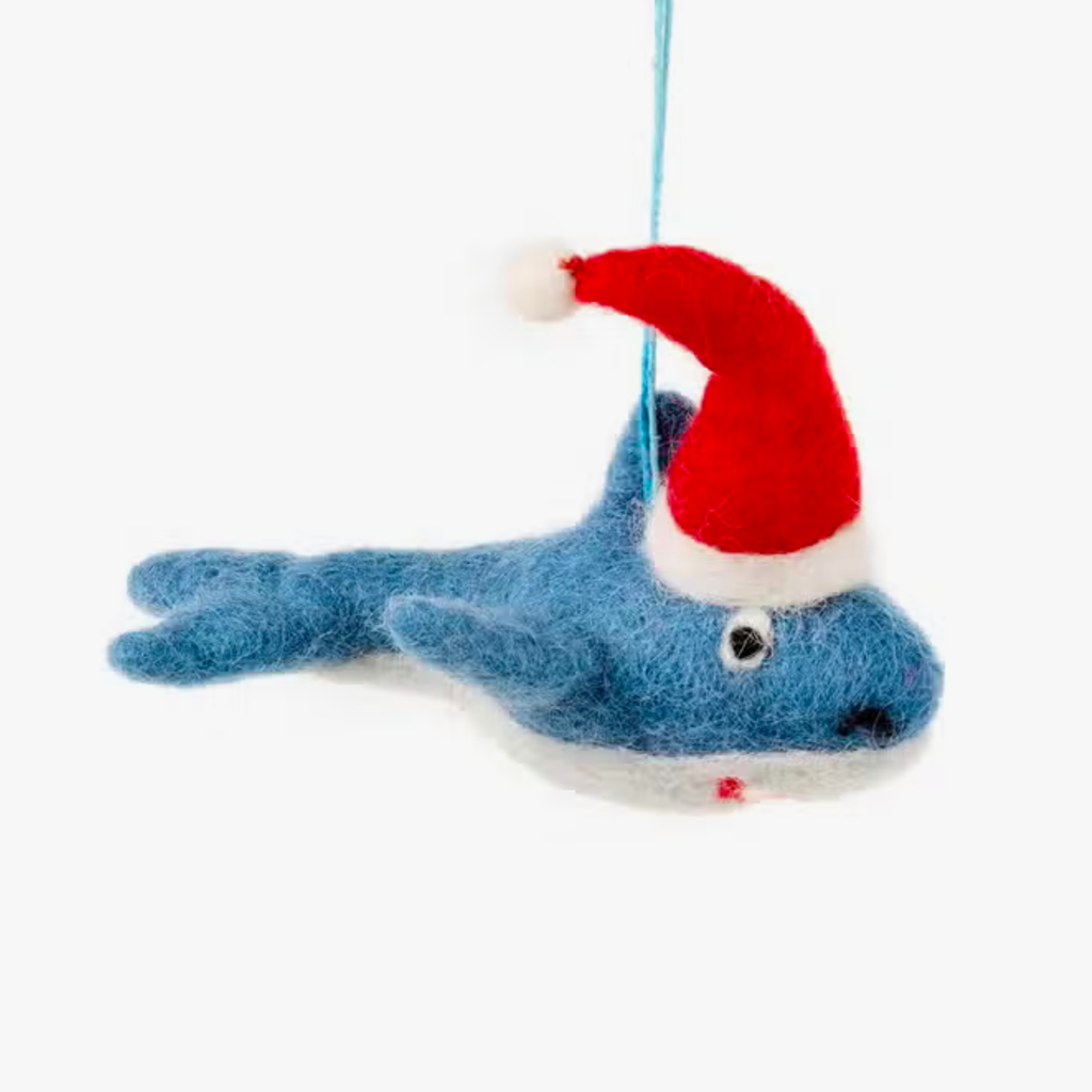 HANDMADE FELT CHRISTMAS SANTA JAWS HANGING