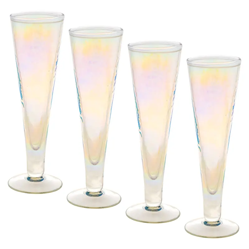CATALINA FOOTED CHAMPAGNE FLUE IRIDESCENT