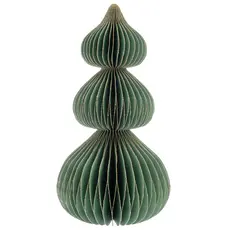 Round Paper Honeycomb Tree 11.5in - Moss Green