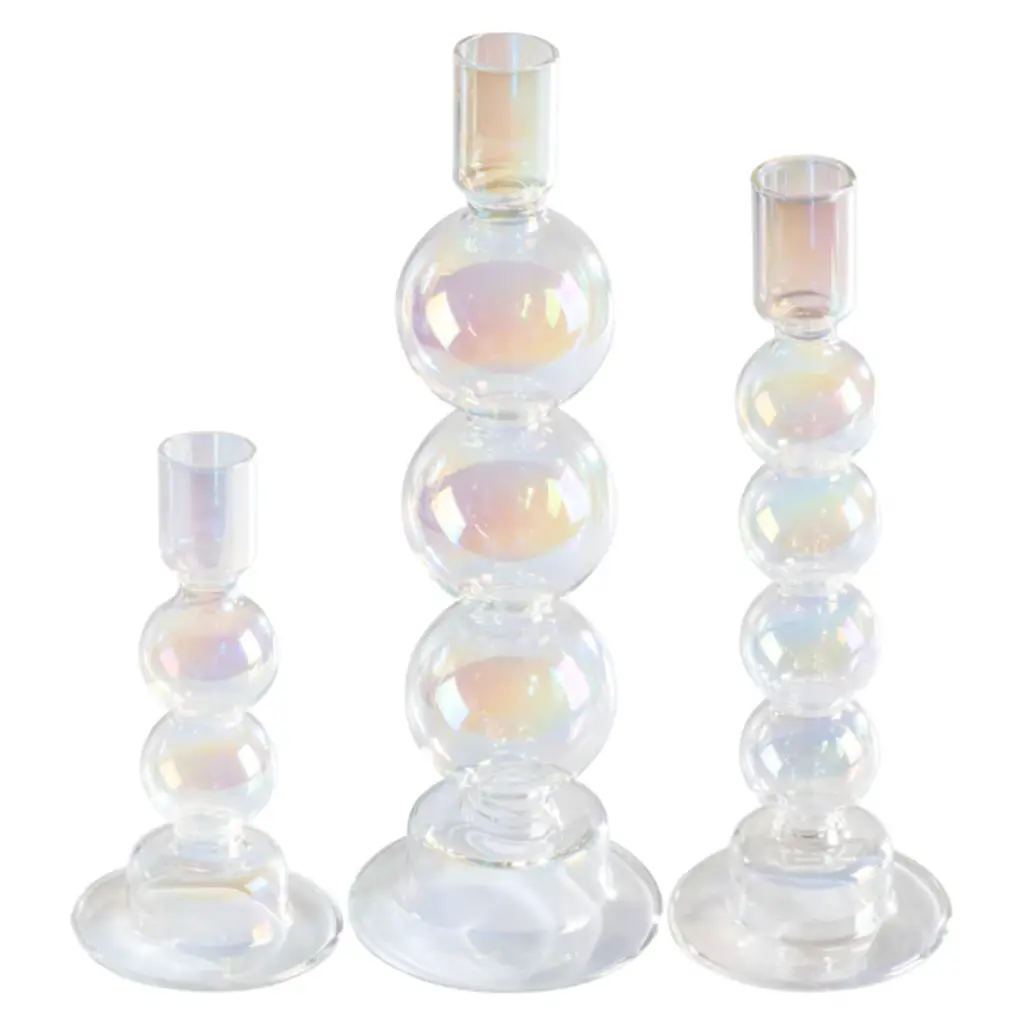Valencia Candle Holder Clear Luster Medium