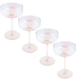 Mid Century Champagne Coupe Clear Luster