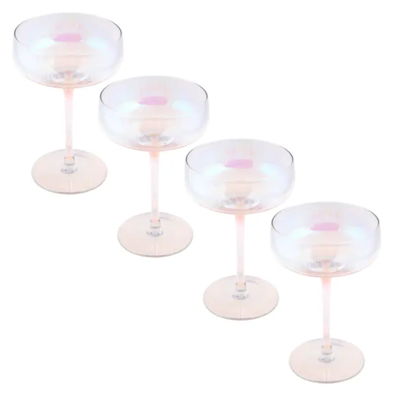 Mid Century Champagne Coupe Clear Luster