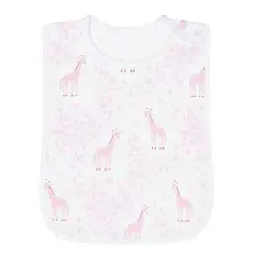 Pink Giraffe Print Feeding Bib