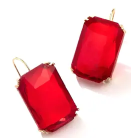 Ice Block Earring - Red