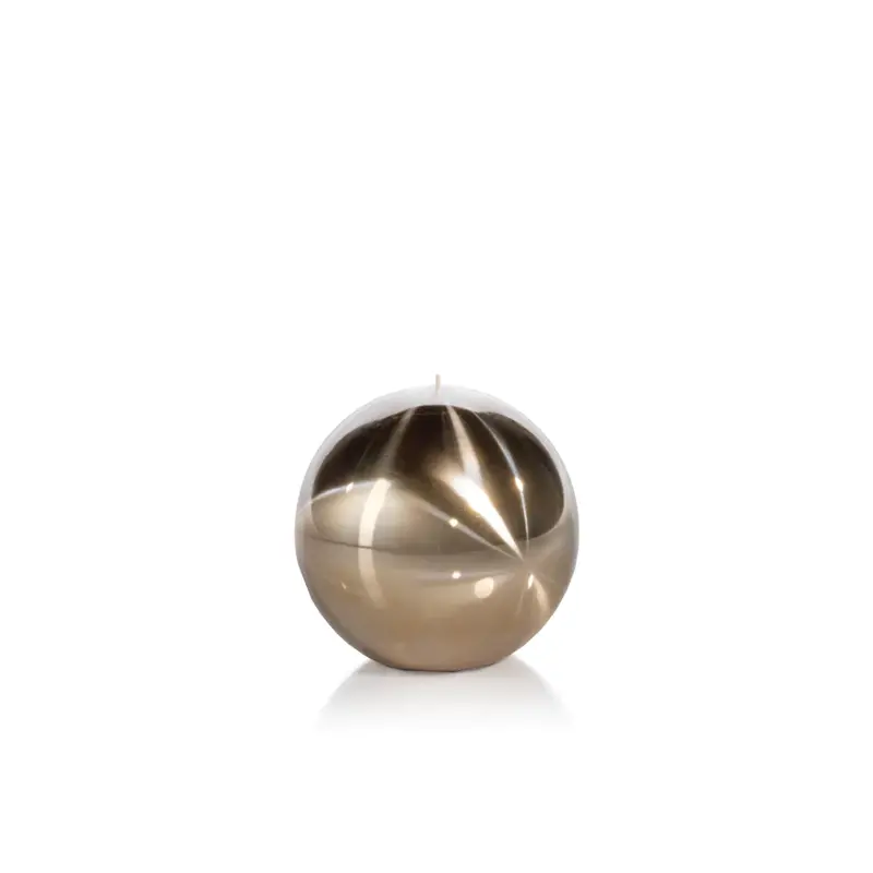 TITANIUM BALL CANDLE 3.5IN - GOLD