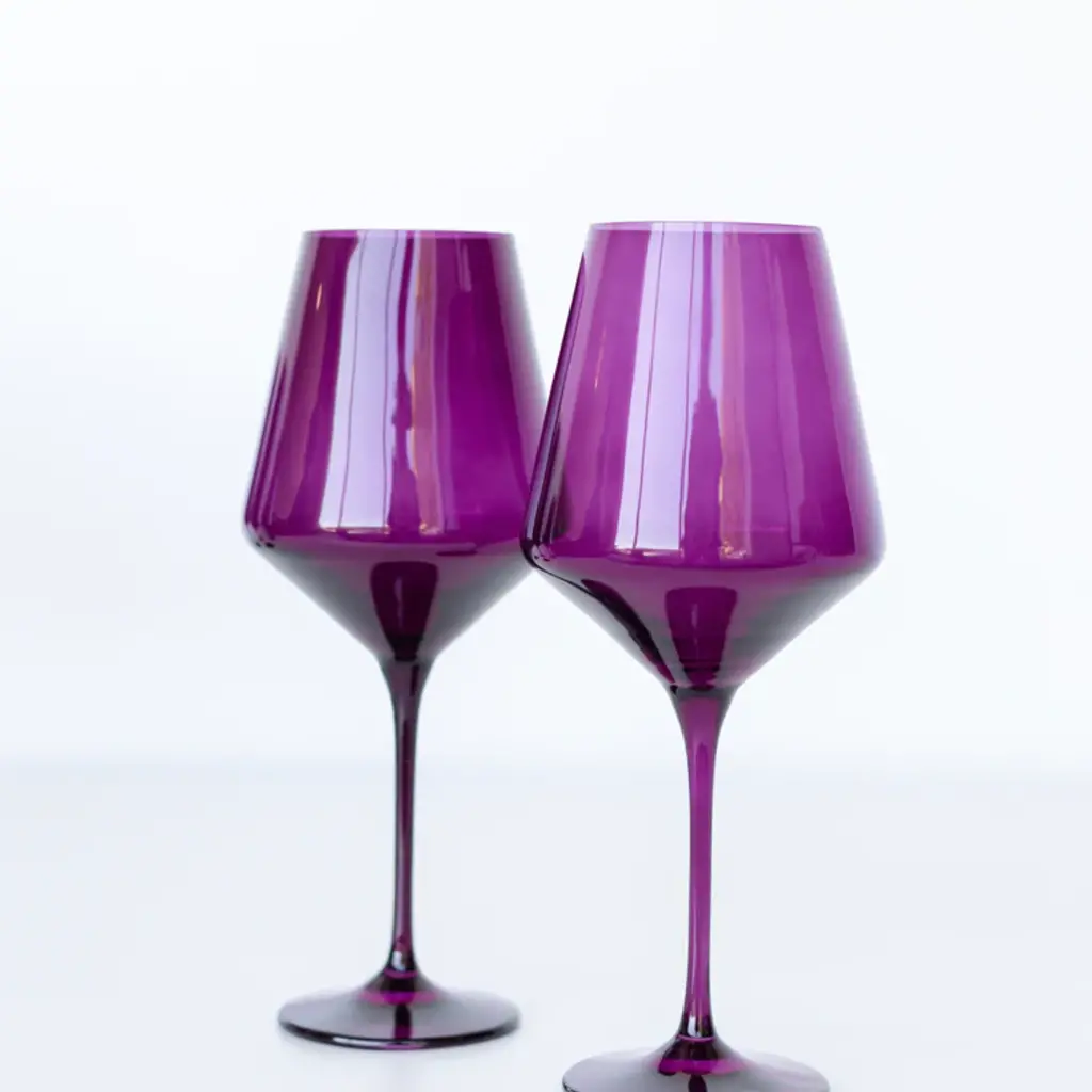 Amethyst Stemmed Wine Glass