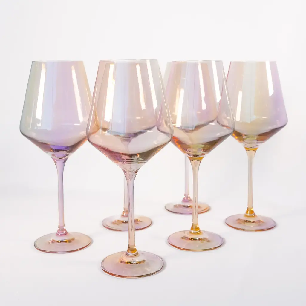 Iridescent Stemmed Wine Glass