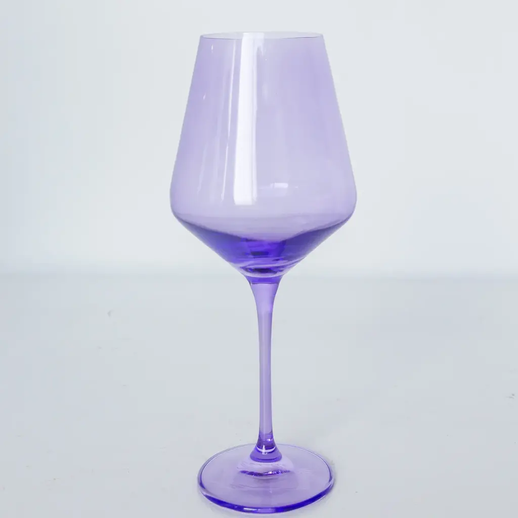 Estelle Colored Glass Lavender Stemmed Wine Glass