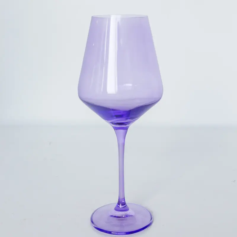 Estelle Colored Glass Lavender Stemmed Wine Glass