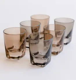 Estelle Colored Glass (set of 6) Estelle Smoke Shot Glasses