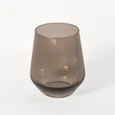 Estelle Colored Glass Gray Smoke Stemless