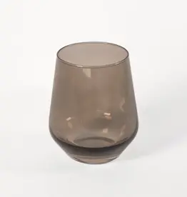 Estelle Colored Glass Gray Smoke Stemless