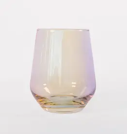 Estelle Colored Glass Iridescent Stemless