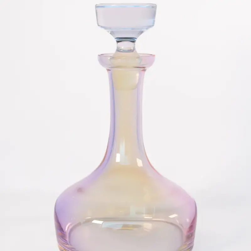 Estelle Colored Glass Iridescent Vogue Decanter