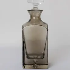 Estelle Colored Glass Gray Smoke Heritage Decanter