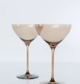 Amber Smoke Martini Glass