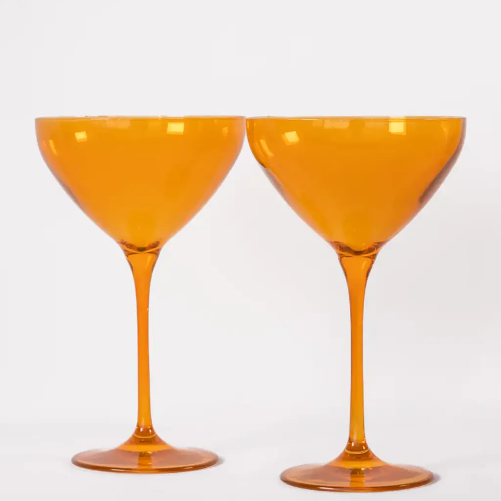 Estelle Colored Glass Butterscotch Martini Glass