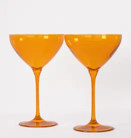 Estelle Colored Glass Butterscotch Martini Glass