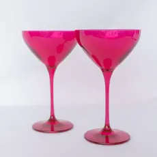Estelle Colored Glass Fuchsia Martini Glass