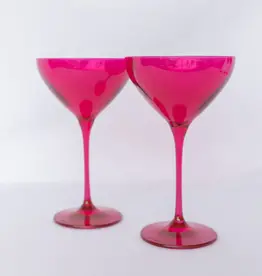 Estelle Colored Glass Fuchsia Martini Glass