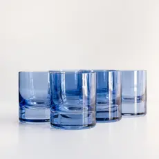 Estelle Colored Glass Cobalt Blue Rocks Glass