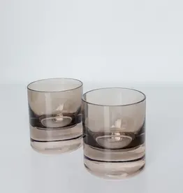 Estelle Colored Glass Gray Smoke Rocks Glass