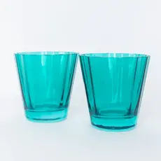Estelle Colored Glass Emerald Green Sunday Low Ball