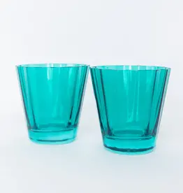 Estelle Colored Glass Emerald Green Sunday Low Ball