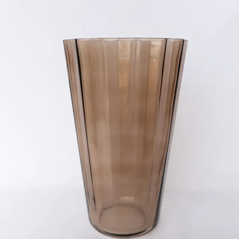 Estelle Colored Glass Amber Smoke Sunday Vase