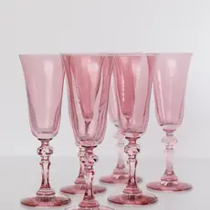Estelle Colored Glass Rose Regal Flute