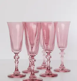 Estelle Colored Glass Rose Regal Flute
