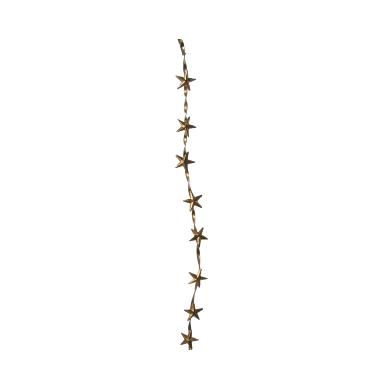 Metal Star Garland Antique Brass