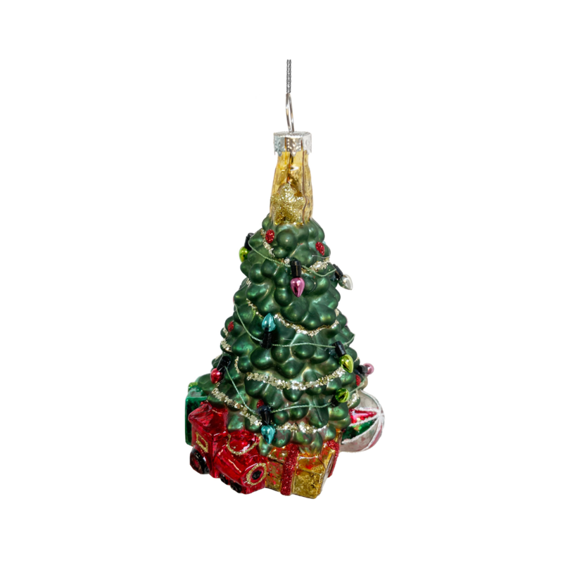 Glass Tree Ornament Matte Green