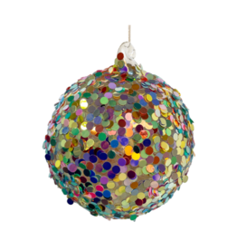 Glass Ball Full Multicolored Sequins