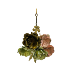 Metal Flower Bundle pink-green-gold