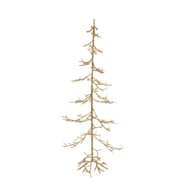 Metal Tinsel Tree Gold