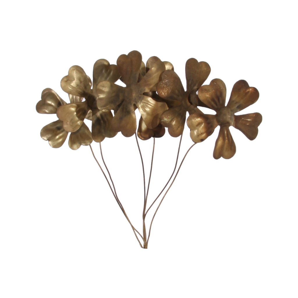 Metal Flower Bundle Gold Small