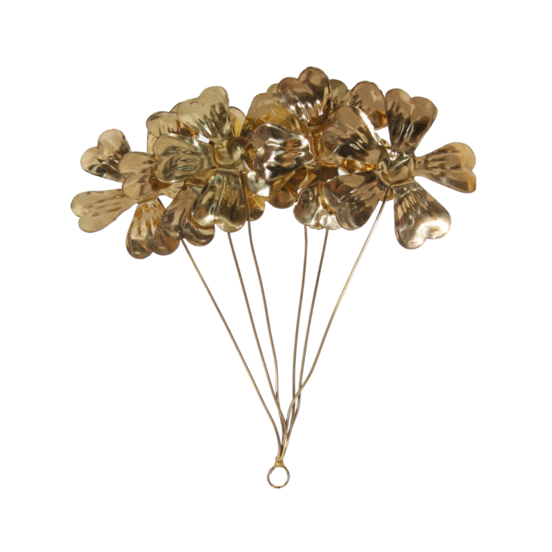 Metal Flower Bundle Brass