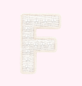White Pearl Letter Patch - F