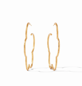 Julie Vos Gardenia Textured Hoop Gold - L