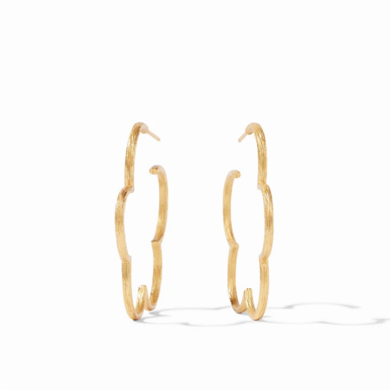Julie Vos Gardenia Textured Hoop - M