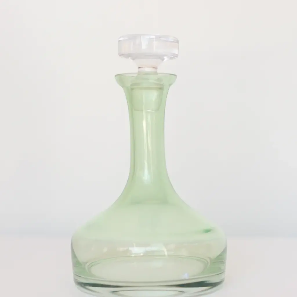 Estelle Colored Glass Mint Green Vogue Decanter