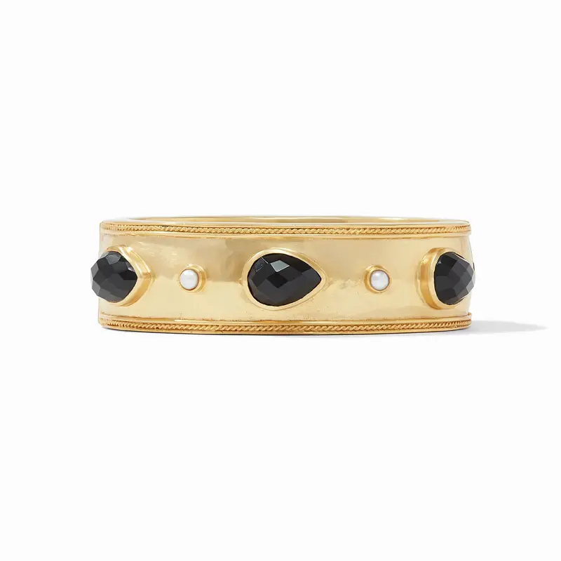 Cannes Statement Hinge Bangle - Obsidian Black - OS