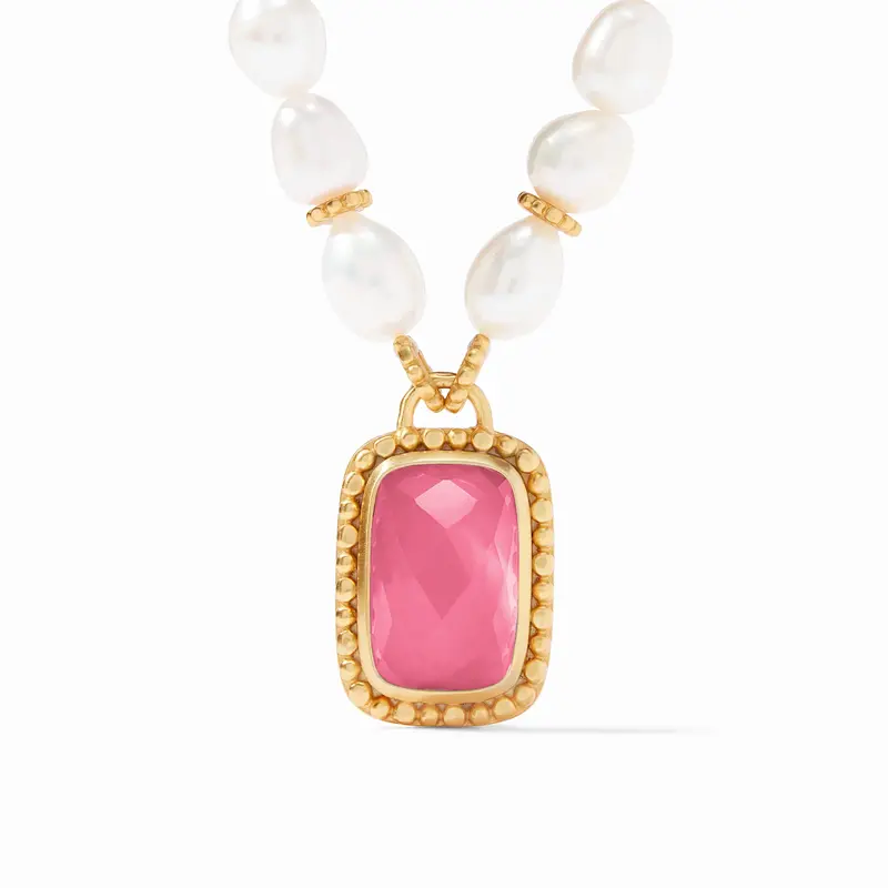 Marbella Statement Necklace - Peony Pink