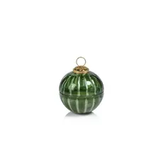 Cut Glass Ornament Scented Candle Green - Siberian Fir