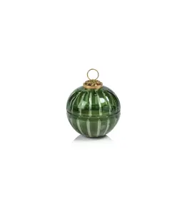 Cut Glass Ornament Scented Candle Green - Siberian Fir