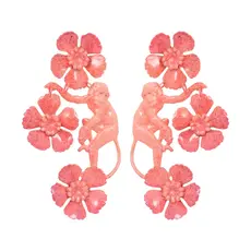 Coral Velvet Earrings