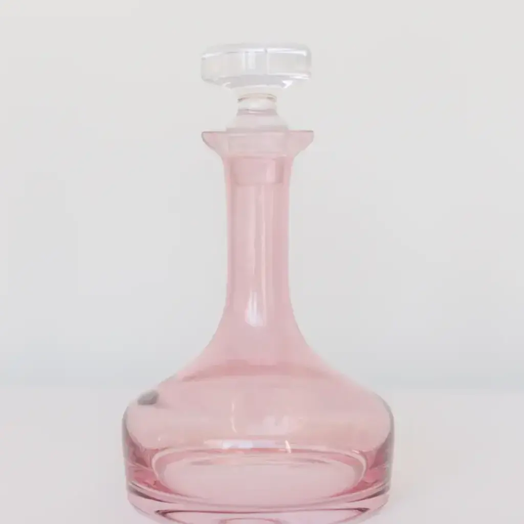 Estelle Colored Glass Rose Vogue Decanter