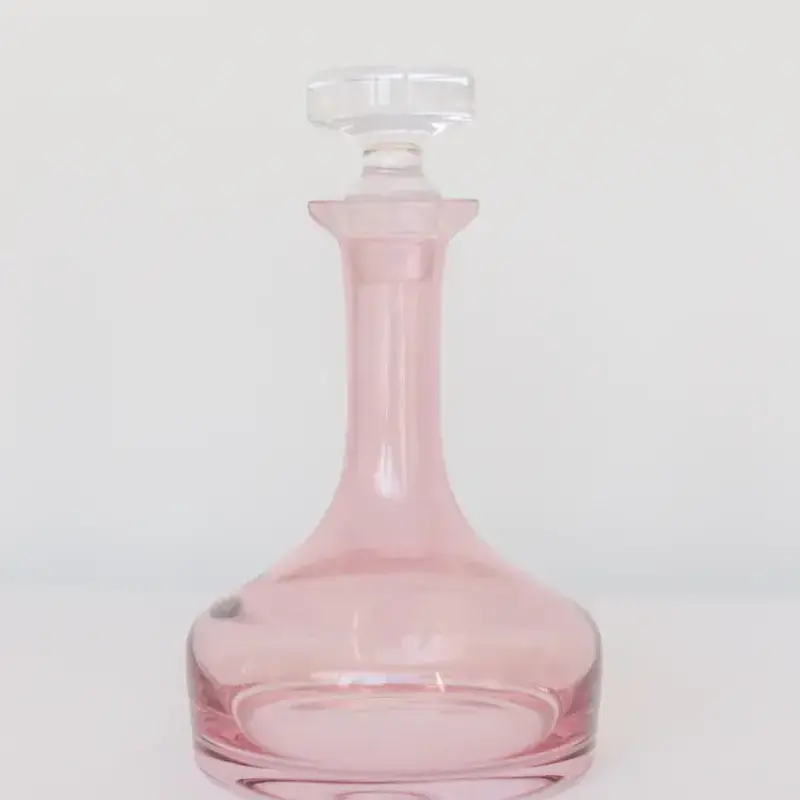Estelle Colored Glass Rose Vogue Decanter